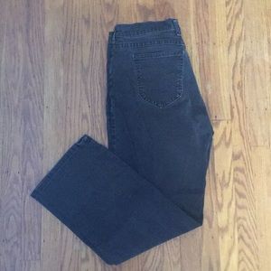Lee black jeans, 8 short straight leg at the waist